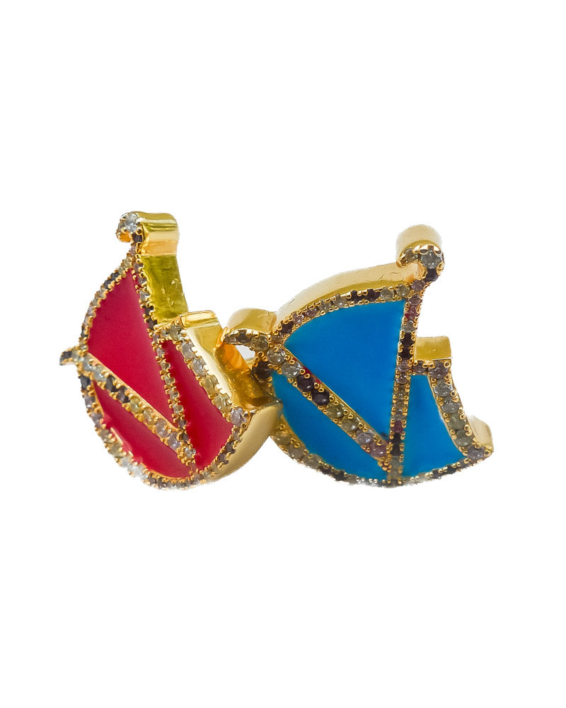 GVDŠ logo Enamel earrings