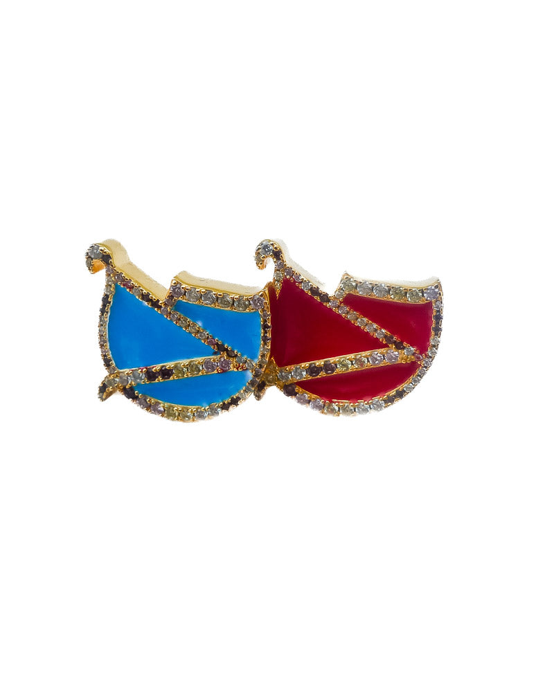 GVDŠ logo Enamel earrings