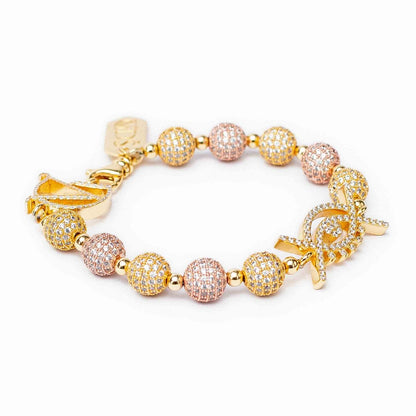 metallic pearl bracelet