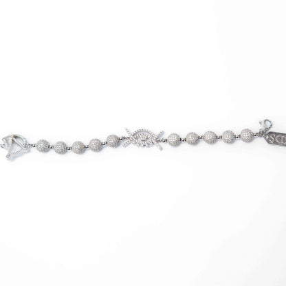 metallic pearl bracelet