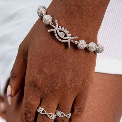 metallic pearl bracelet