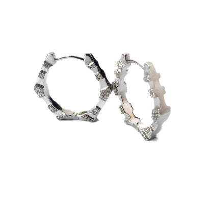 GVDŠ 3D bolt hoop earrings